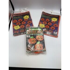 Vintage HALLOWEEN JACK-O-LANTERN Inflatable Pumpkin Decorations With Pumpkin Bag